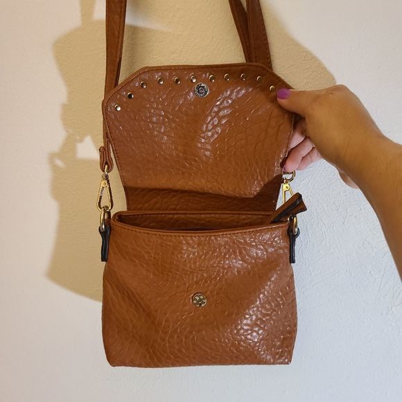 V Couture by Kooba brown studded crossbody with adjustable strap - Picture 13 of 16